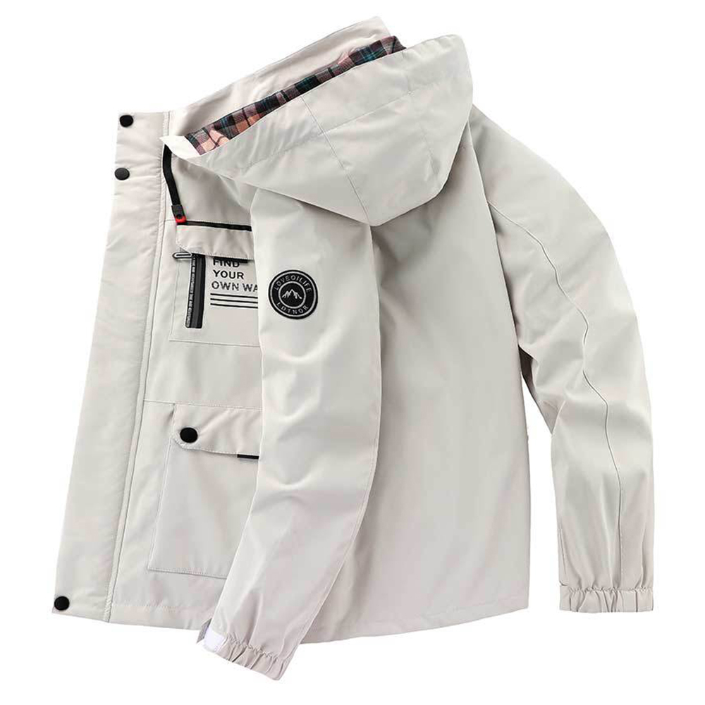 Alberchris™ Men's Mid-Length Hooded Rainproof and Windproof Jacket
