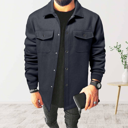 Alberchris™ New autumn and winter men's lapel brushed casual shirt