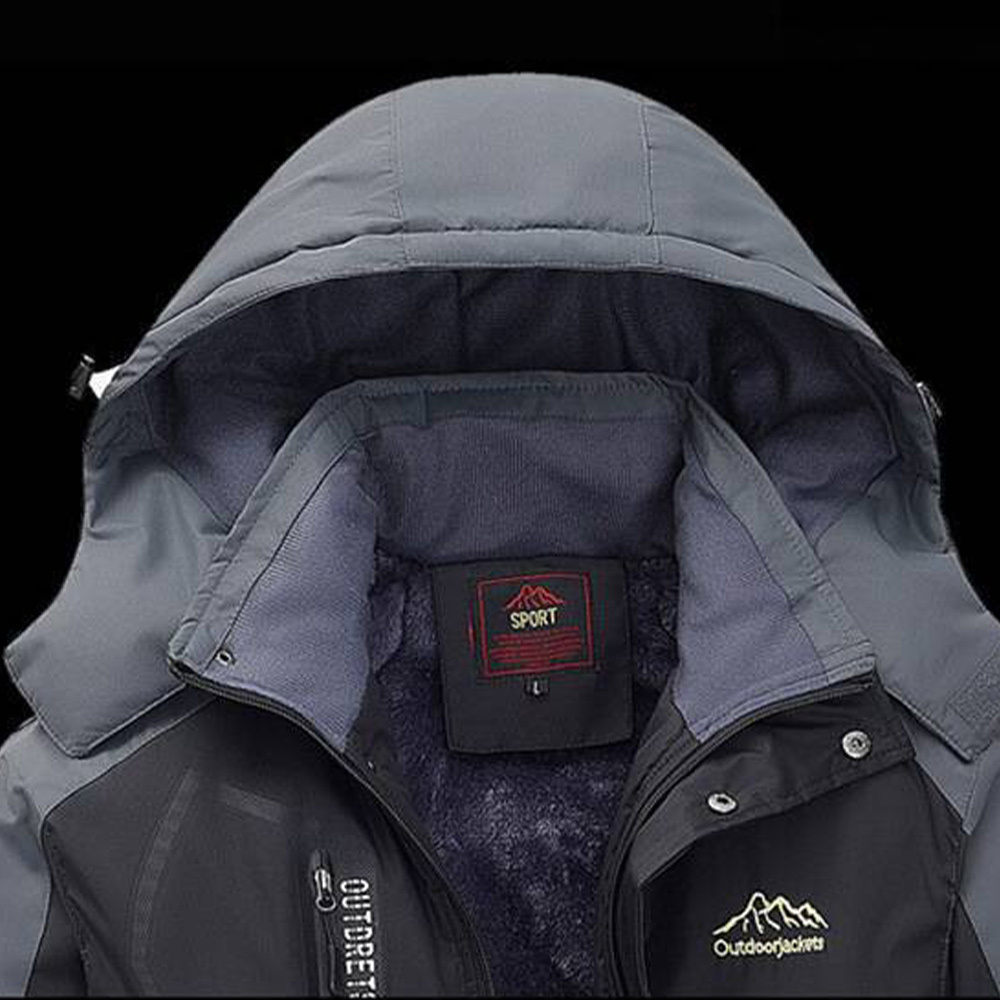 Alberchris™ New style of velvet waterproof and windproof men's warm hooded jacket for winter