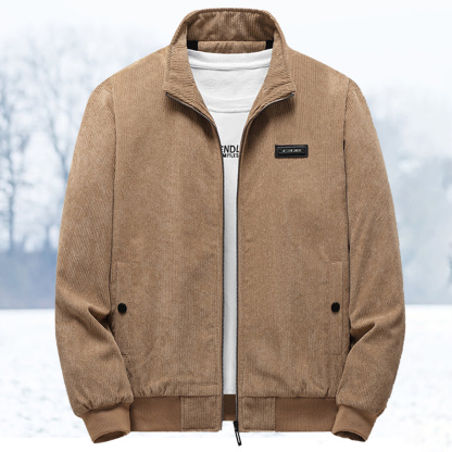 Alberchris™ New winter thickened corduroy men's stand-up collar lambskin jacket