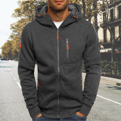 Alberchris™ Men's Autumn and Winter Casual Zippered Hooded Cardigan Sweatshirt