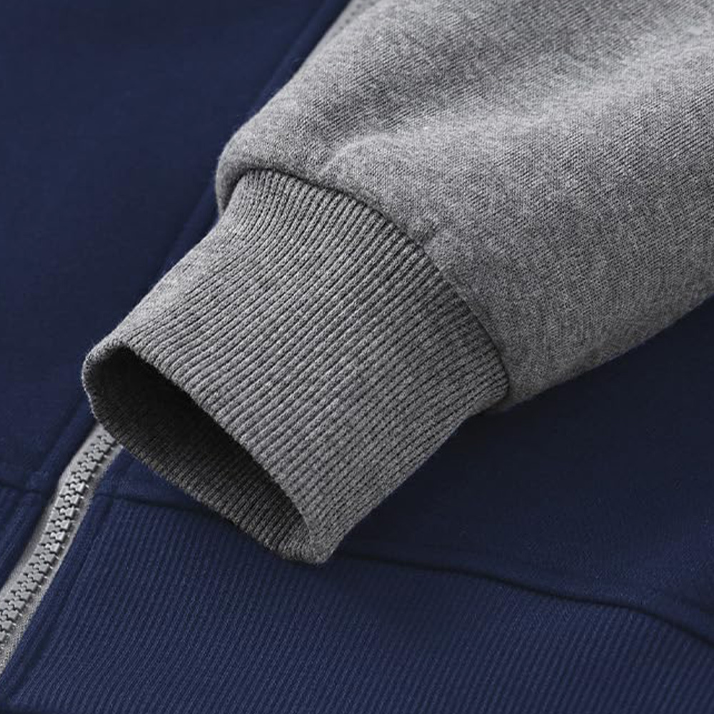 Alberchris™ New autumn and winter men's color matching hooded sweatshirt and trousers sports suit