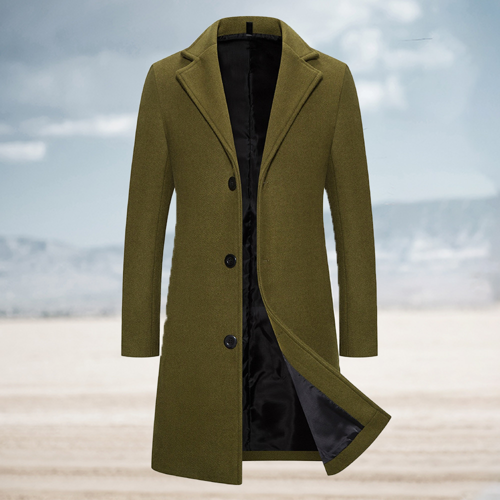 Alberchris™ New autumn and winter men's single-breasted trench coat