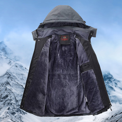 Alberchris™ New style of velvet waterproof and windproof men's warm hooded jacket for winter