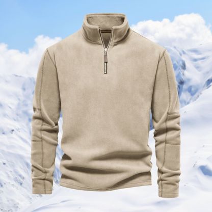 Alberchris™ Autumn and winter men's polar fleece half zipper stand collar long sleeve sweatshirt