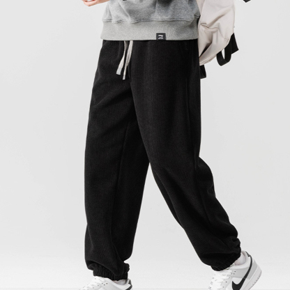 Alberchris™ Men's autumn and winter new solid color fashion wide-leg jogger pants Sweatpants