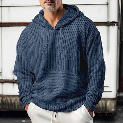 Alberchris™ Men's corduroy solid color hooded pocket sweatshirt