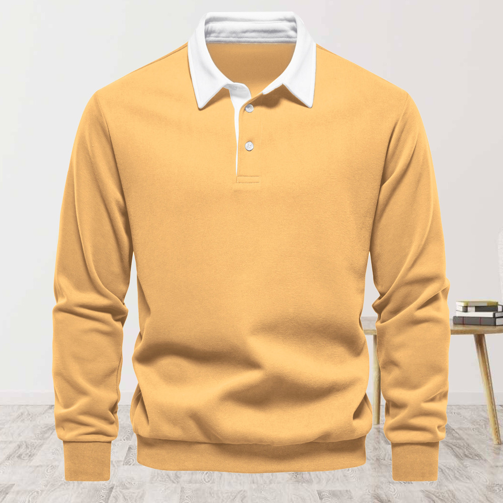 Alberchris™ Men's new lapel long-sleeved solid color sweatshirt