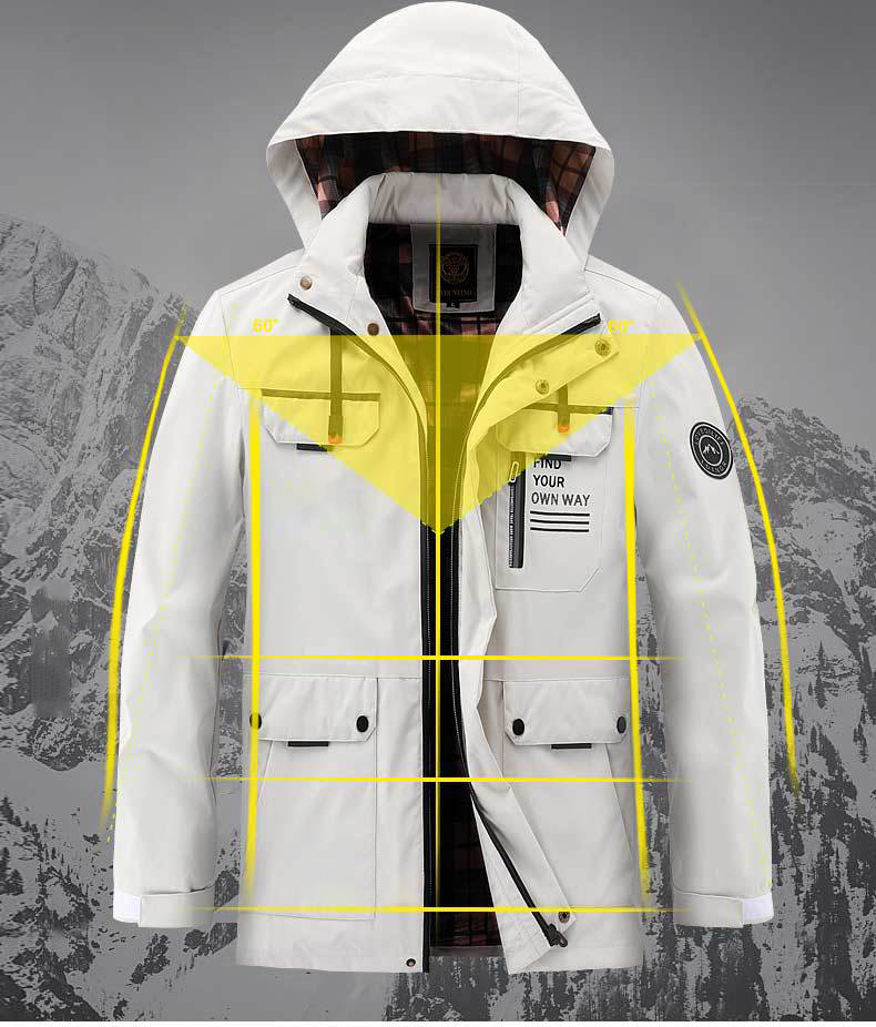 Alberchris™ Men's Mid-Length Hooded Rainproof and Windproof Jacket