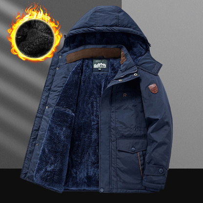 Alberchris™ Winter men's casual thickened velvet mid-length warm jacket