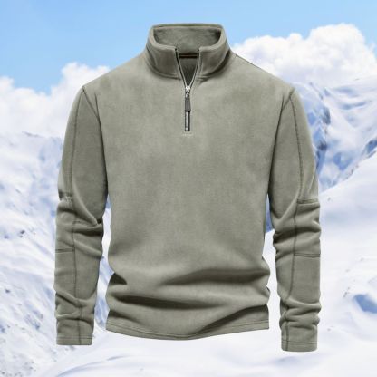 Alberchris™ Autumn and winter men's polar fleece half zipper stand collar long sleeve sweatshirt