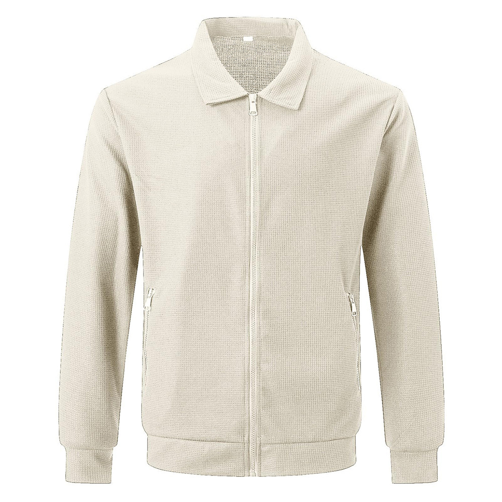 Alberchris™ Autumn new men's casual waffle zipper lapel jacket