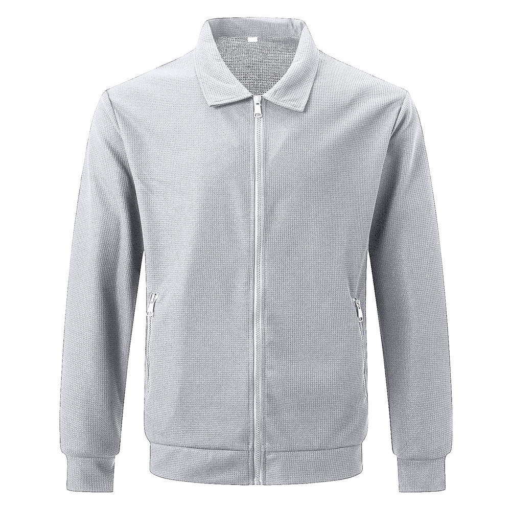 Alberchris™ Autumn new men's casual waffle zipper lapel jacket