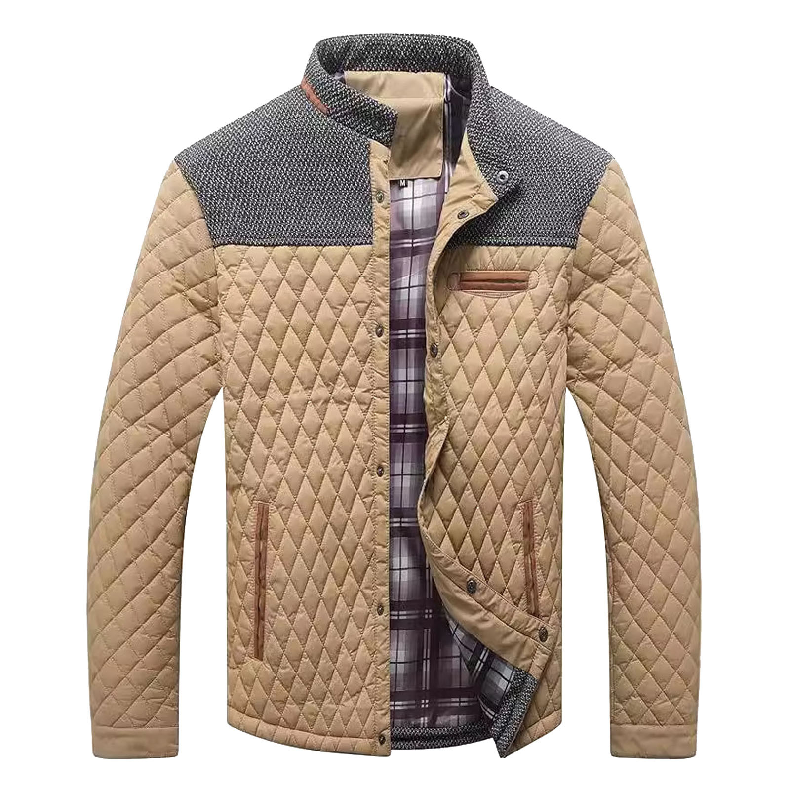 Alberchris™ Autumn and winter new men's stand collar thickened warm cotton jacket