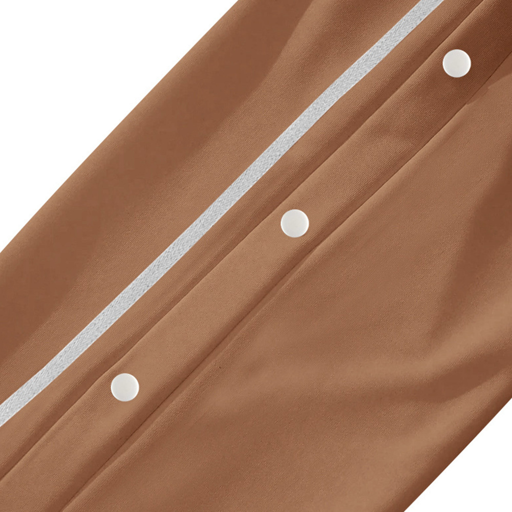 Alberchris™ Men's New Solid Striped Fashion Buttoned Wide Leg Pants Casual Sports Pants