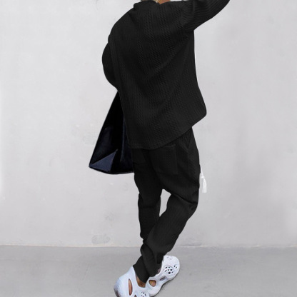 Alberchris™ Autumn and winter men's casual versatile jacquard sweater two-piece suit