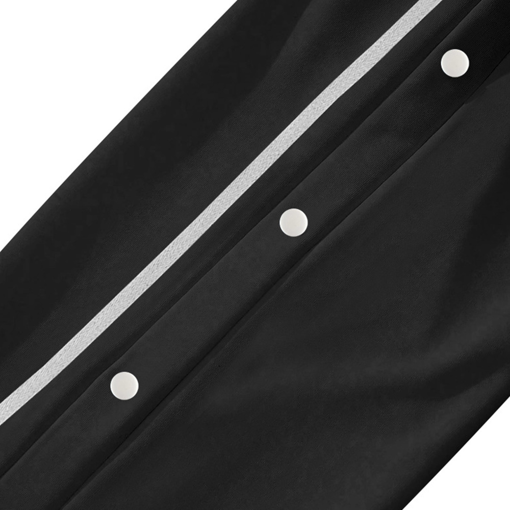 Alberchris™ Men's New Solid Striped Fashion Buttoned Wide Leg Pants Casual Sports Pants