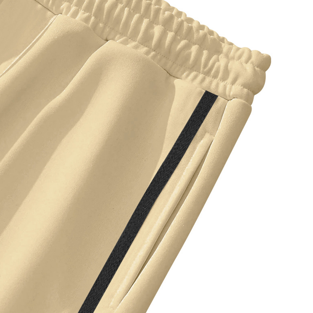 Alberchris™ Men's New Solid Striped Fashion Buttoned Wide Leg Pants Casual Sports Pants