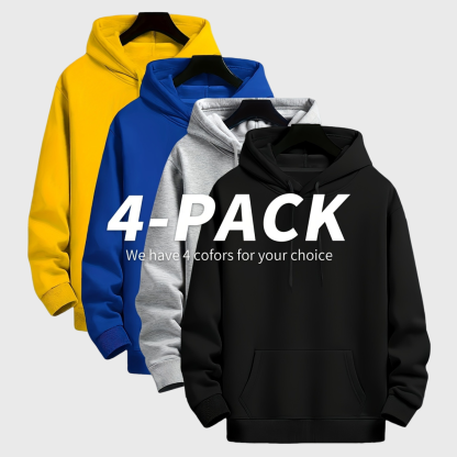 Lässiges Herren-Kapuzenpullover-Set für Herbst/Winter (4-teiliges Set)