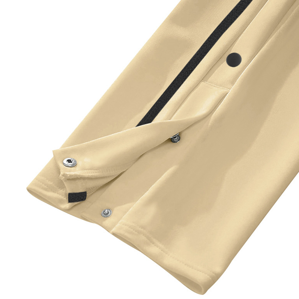 Alberchris™ Men's New Solid Striped Fashion Buttoned Wide Leg Pants Casual Sports Pants