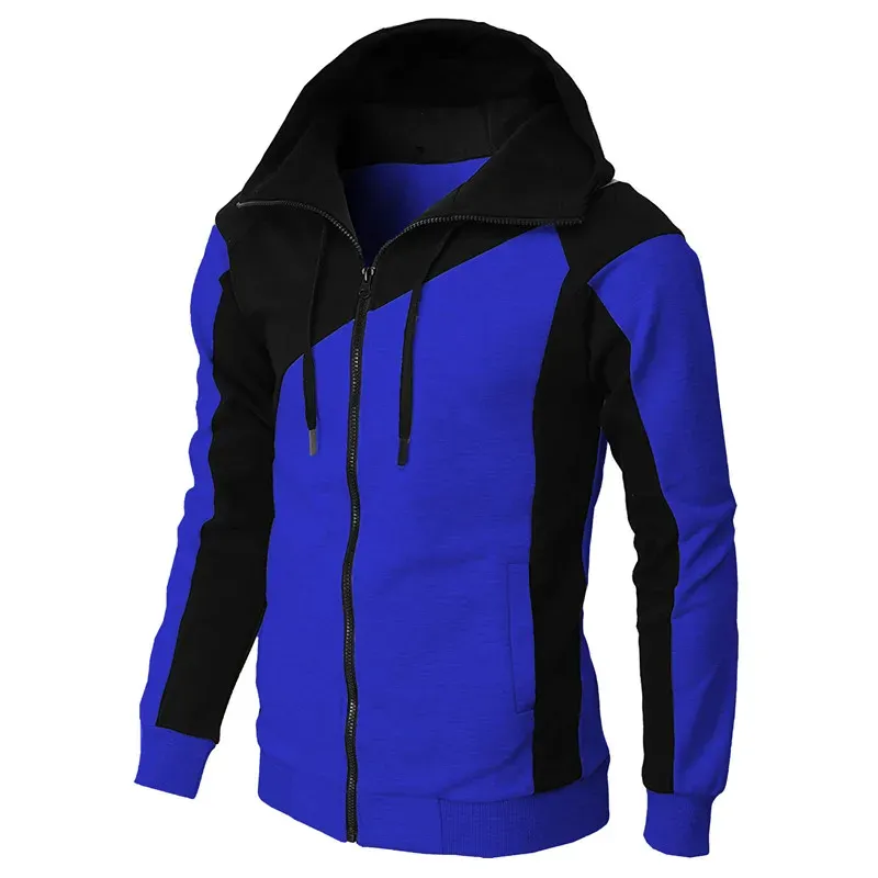 Alberchris™ New Autumn Men's Casual Color Blocking Zipper Hooded Jacket