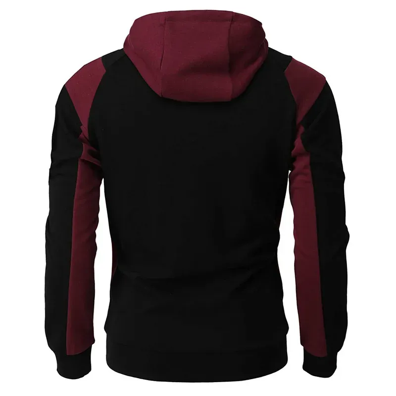 Alberchris™ New Autumn Men's Casual Color Blocking Zipper Hooded Jacket