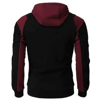 Alberchris™ New Autumn Men's Casual Color Blocking Zipper Hooded Jacket