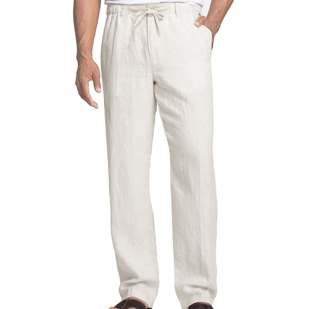 Men's Loose Cotton Straight Casual Pants
