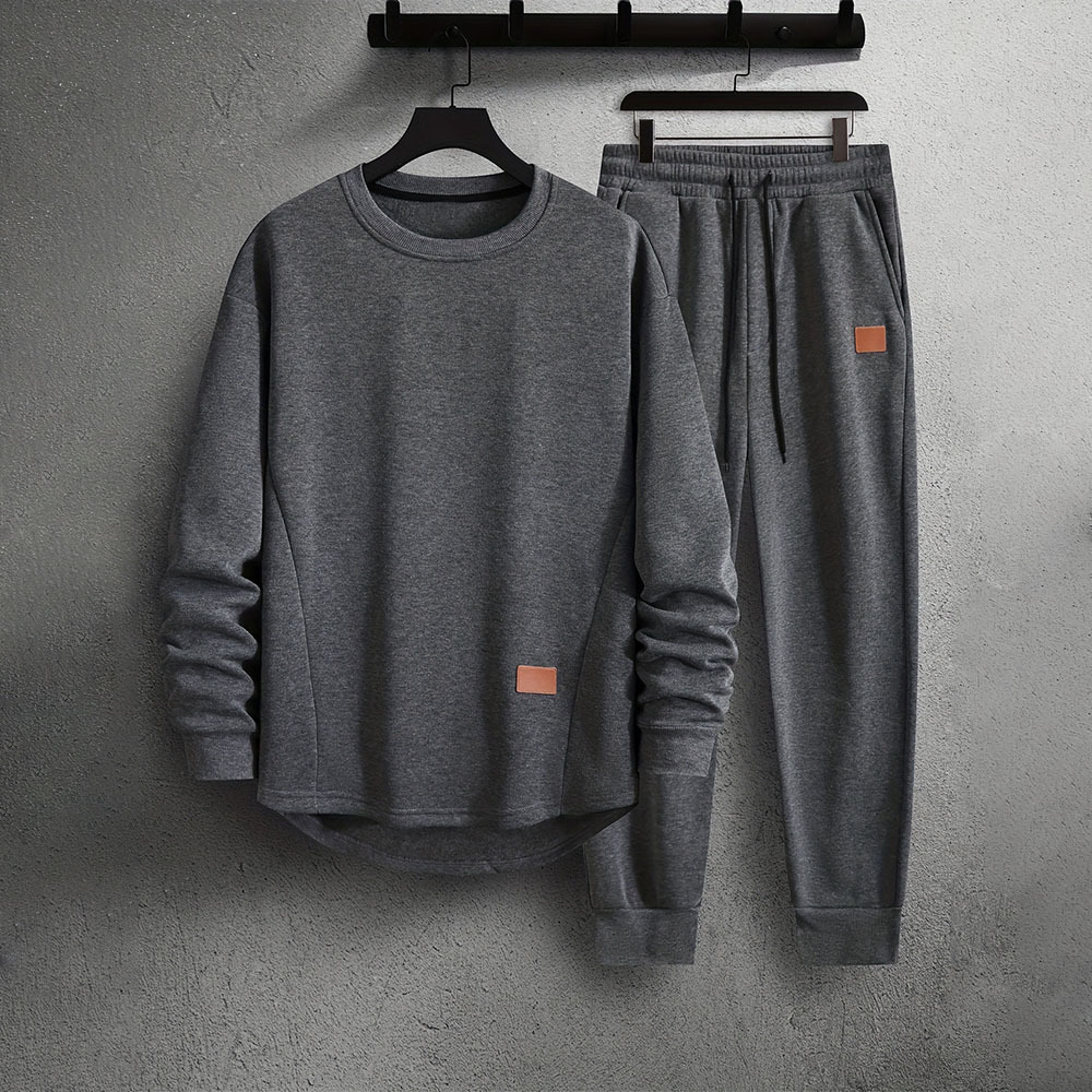 Alberchris™ Men's autumn and winter new velvet casual sports long sleeve and trousers suit