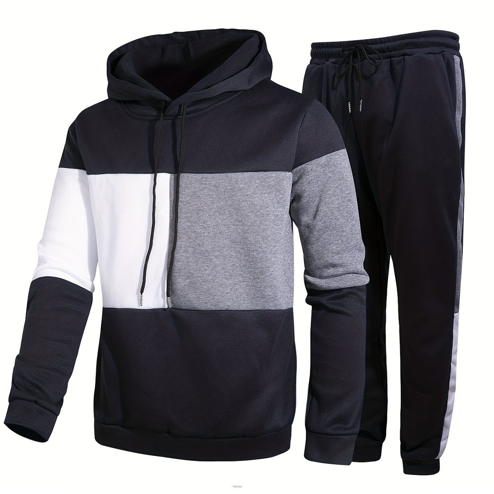 Alberchris™ New autumn and winter men's hooded sweatshirt and trousers two-piece set