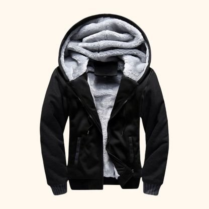 Alberchris™ Men's New Colorblock Thickened Fleece Zipper Hooded Jacket