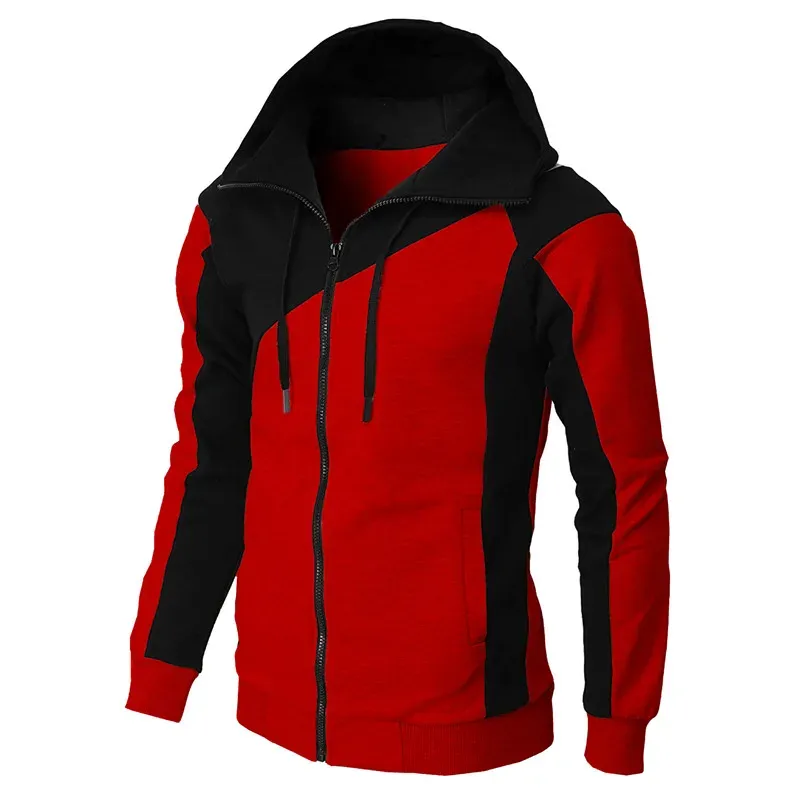 Alberchris™ New Autumn Men's Casual Color Blocking Zipper Hooded Jacket