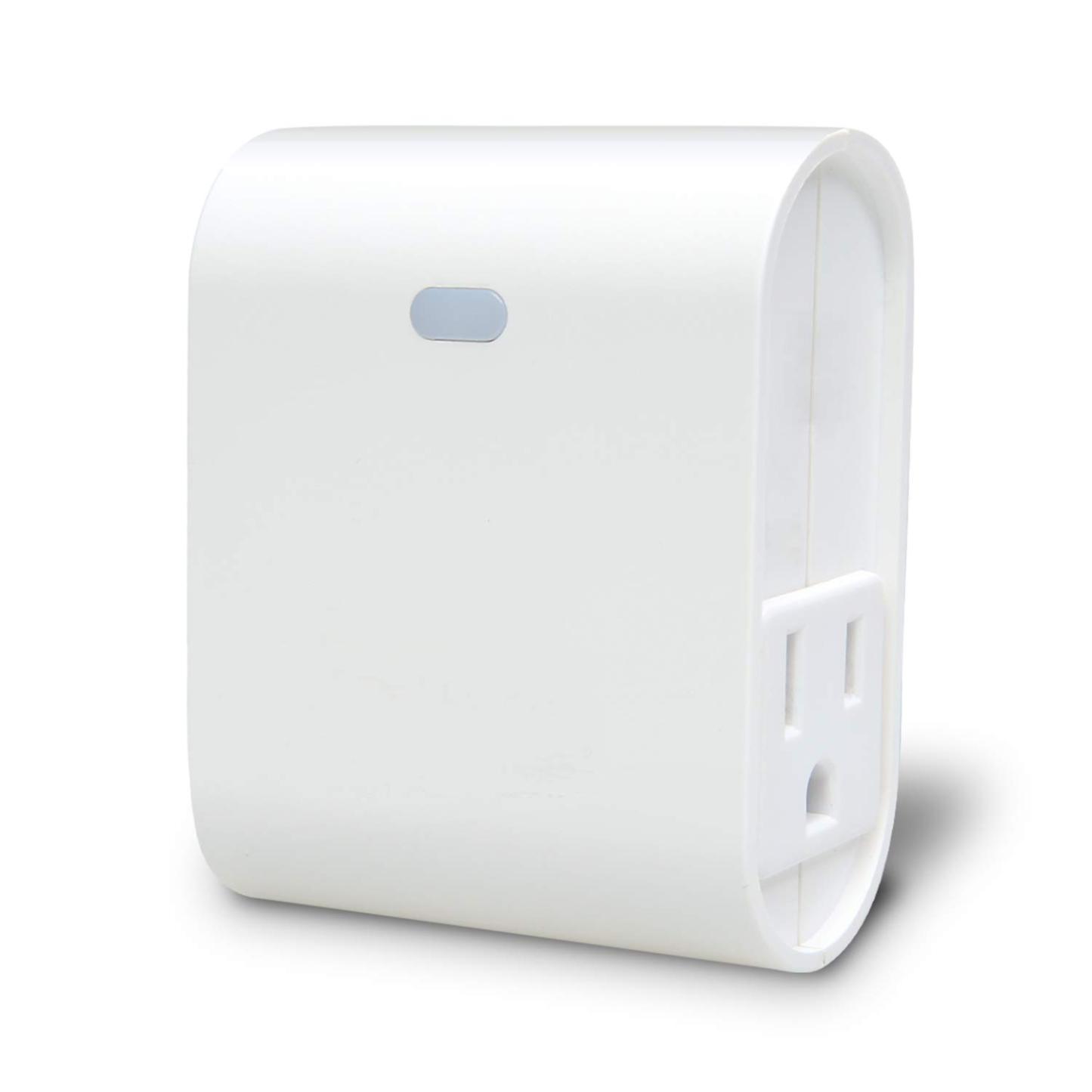 Zwave Smart Light Dimmer Outlet, Z-Wave Smart Plug-in Socket, Built-in Repeater, Z Wave Hub Required (ZW39)