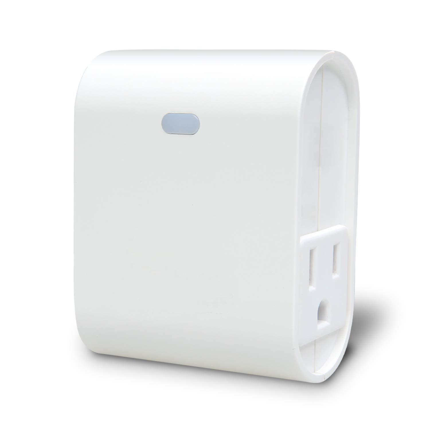 Zwave Smart Light Dimmer Outlet, Z-Wave Smart Plug-in Socket, Built-in Repeater, Z Wave Hub Required (ZW39)