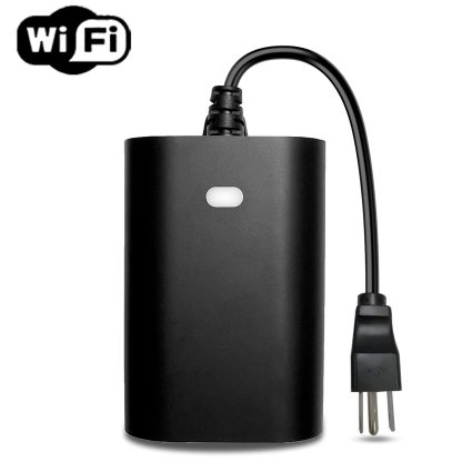 Eva Logik Outdoor Smart Plug 2.4G WiFi IP65 Waterproof Weather Resistance Smart Light Outlet Plug-in Compatible with Alexa and Google Home 2 Independent Smart On Off Outlet (WF97)