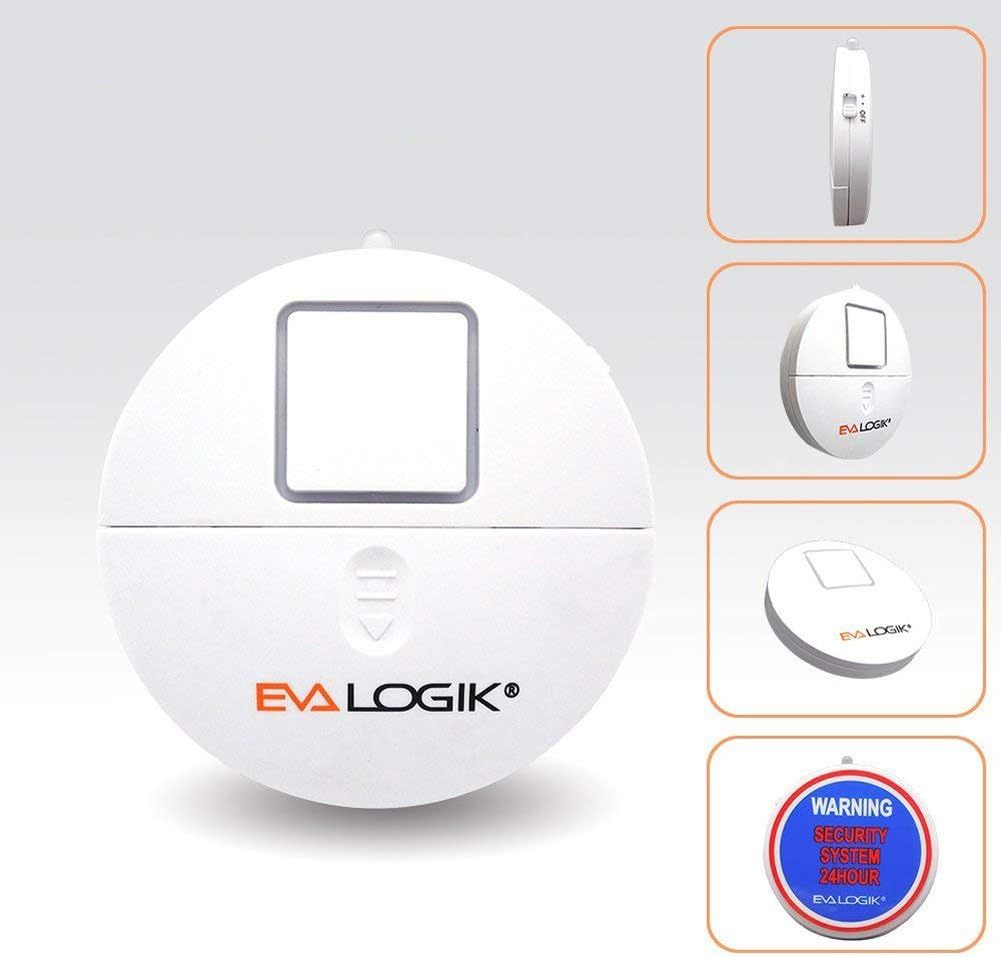 EVA LOGIK Modern Ultra-Thin Window Alarm with Loud 120dB Alarm- 4 Pack