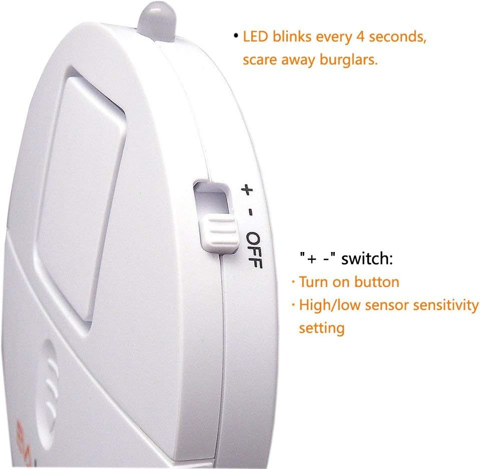 EVA LOGIK Modern Ultra-Thin Window Alarm with Loud 120dB Alarm- 4 Pack