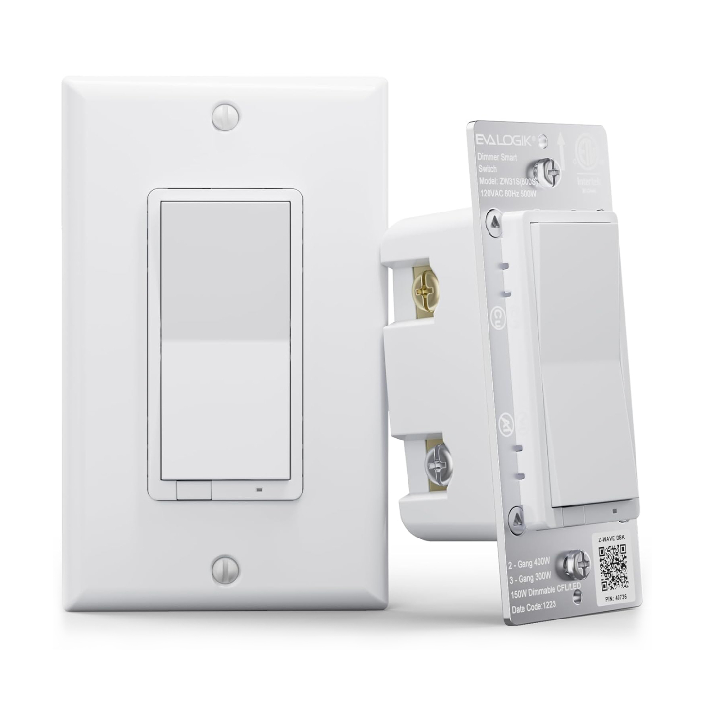 Z-Wave Plus Smart Dimmer Light Switch | Built-in Z-Wave Repeater | 3 Way Zwave Hub Required (ZW31S)