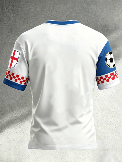 Men's British Football Fan T-Shirt With Artistic Print