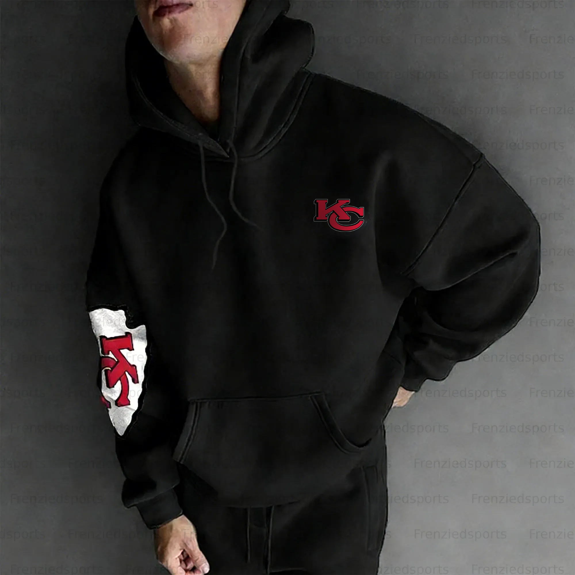 Unisex "Kansas City Chiefs " Graphic Streetwear Vintage Plush Hoodie