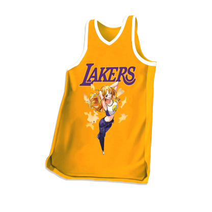 Unisex Vintage Basketball uniform丨 Lakers X One Piece 