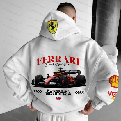 Unisex "F1" Graphic Streetwear Vintage Plush Hoodie