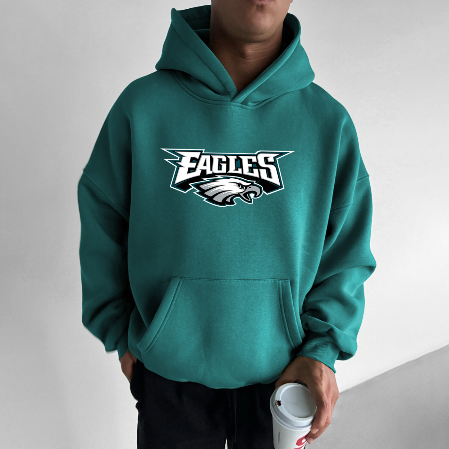 Men's Vintage Rugby Letter Print Hoodie