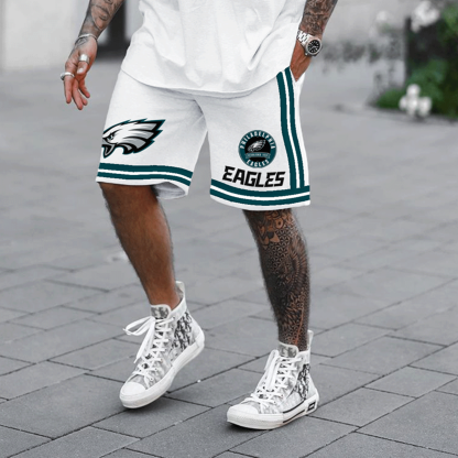 Unnisex American Football Team Print T-shirt And Shorts Set