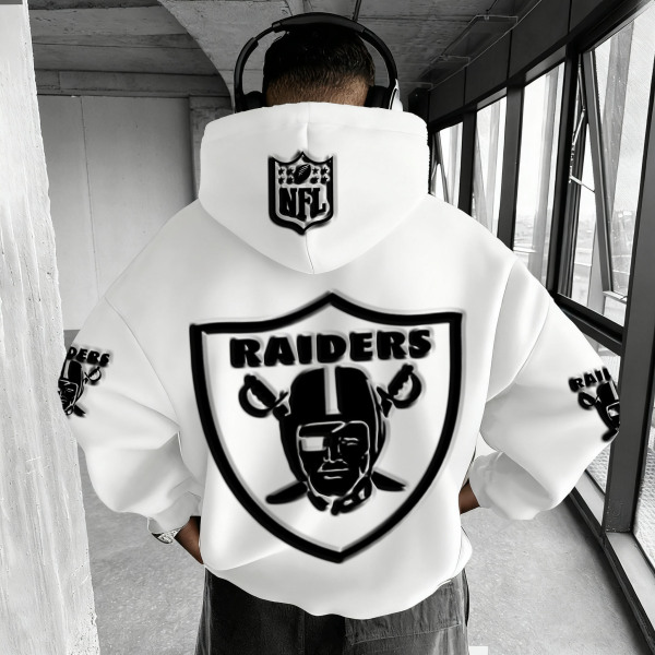 UNISEX RUGBY CHAMPIONSHIP TEAM LOGO PRINT OVERSIZED CASUAL HOODIE