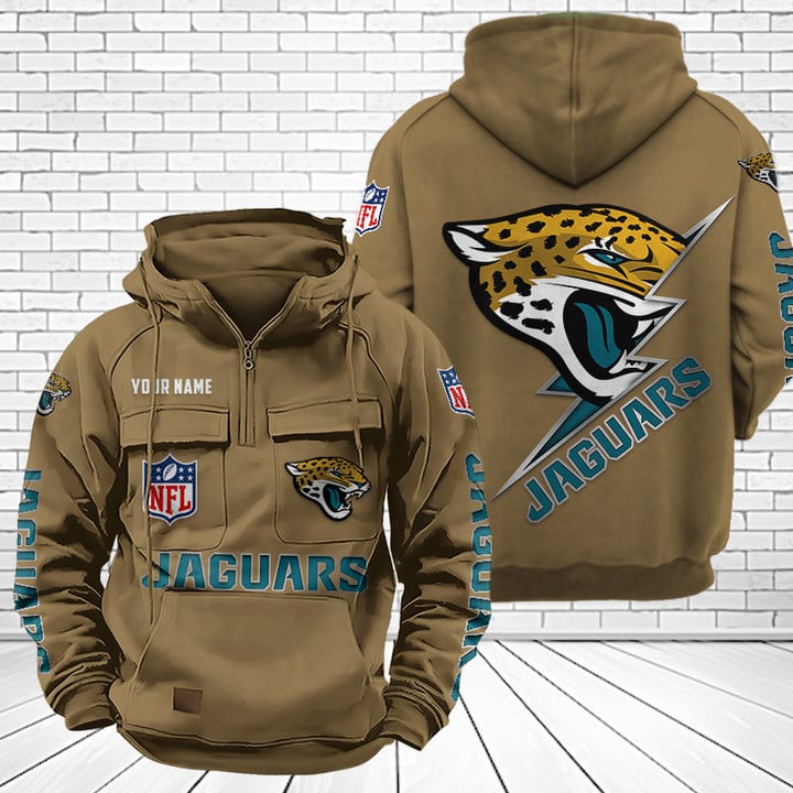 Jacksonville Jaguars Unisex Rugby Team Graphic Streetwear Vintage Plush Hoodie
