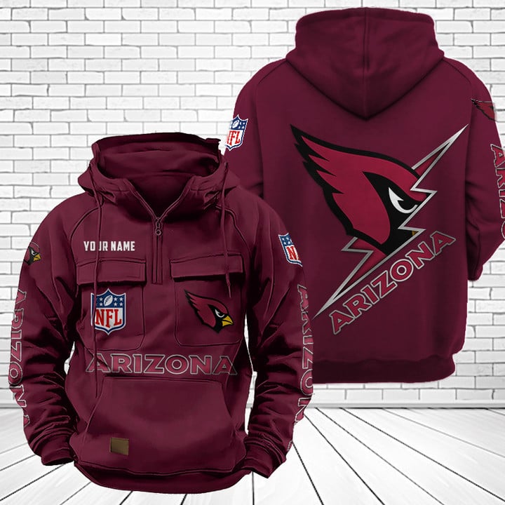 Arizona Cardinals Unisex Rugby Team Graphic Streetwear Vintage Plush Hoodie