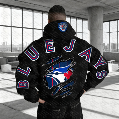Unisex "Toronto Blue Jays" Graphic Streetwear Vintage Plush Hoodie