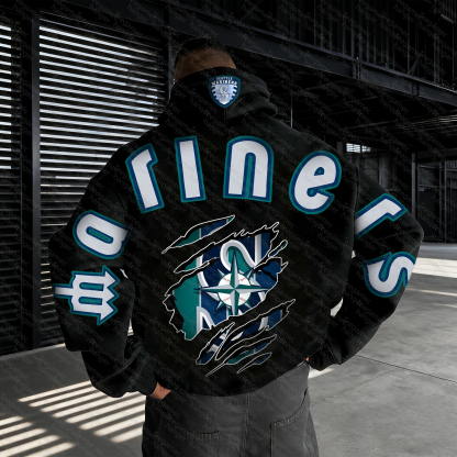 Unisex "Seattle Mariners" Graphic Streetwear Vintage Plush Hoodie