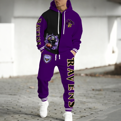 “Baltimore Ravens” Zip-up Jacket, Pants and 2-Piece Set